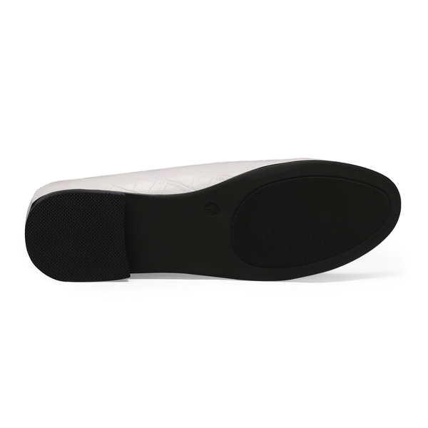 Comfortable Casual Round Toe Loafers - BEIGE WHITE STONE PU - 4